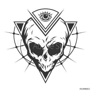 Bild på The skull is an alien and all-seeing eye